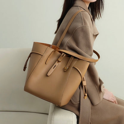 Sac fourre-tout vintage en cuir véritable pour femme avec boucle à cadenas