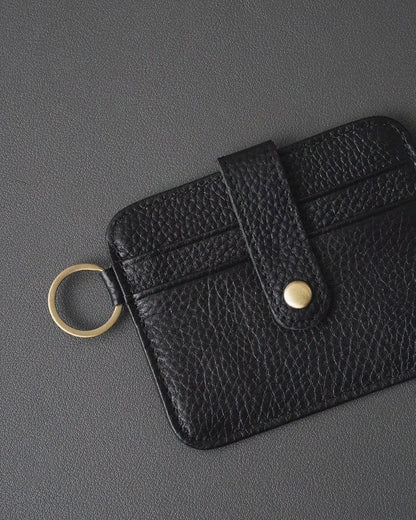 Featherweight Leather Card Key Clip – Ultra-Slim One-Piece Organizer