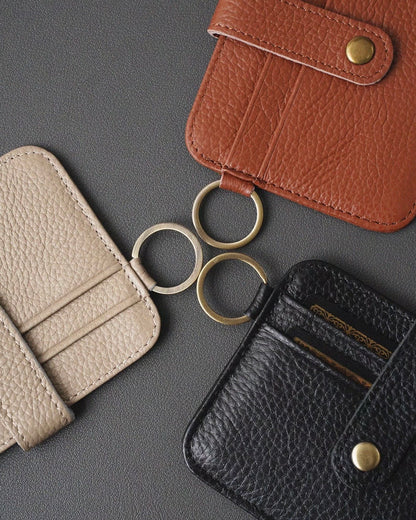 Featherweight Leather Card Key Clip – Ultra-Slim One-Piece Organizer