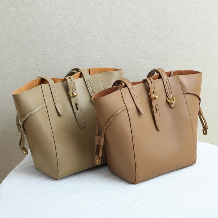 Sac fourre-tout vintage en cuir véritable pour femme avec boucle à cadenas