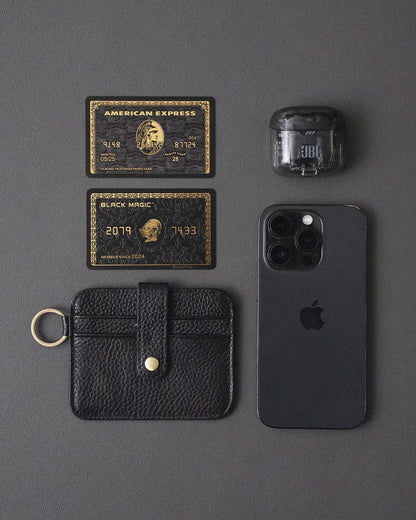 Featherweight Leather Card Key Clip – Ultra-Slim One-Piece Organizer