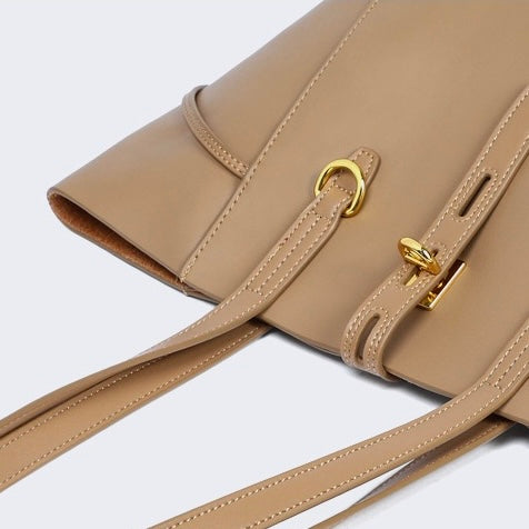 Sac fourre-tout vintage en cuir véritable pour femme avec boucle à cadenas