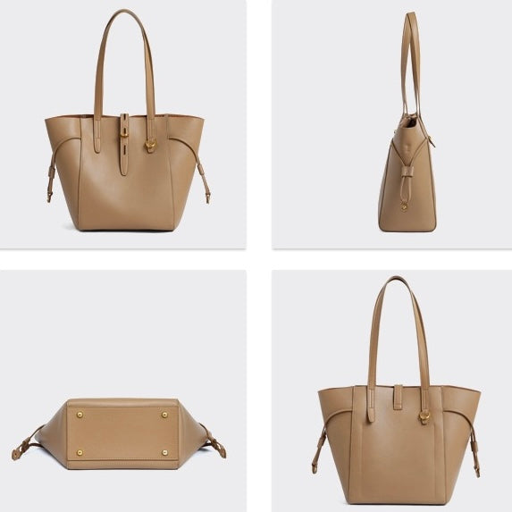 Sac fourre-tout vintage en cuir véritable pour femme avec boucle à cadenas