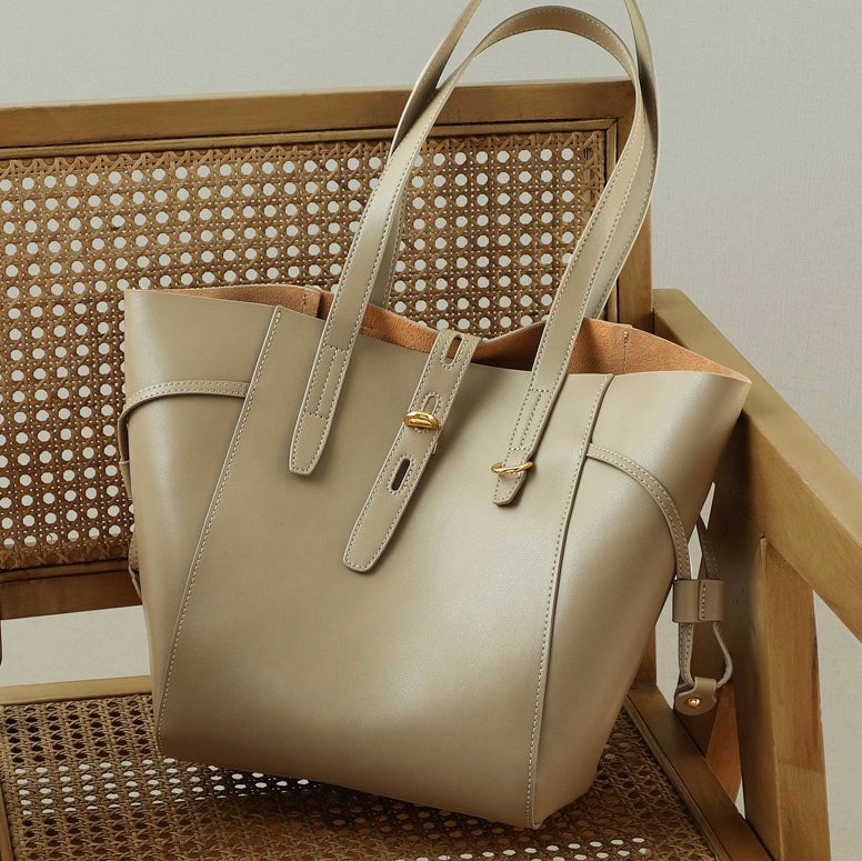 Sac fourre-tout vintage en cuir véritable pour femme avec boucle à cadenas