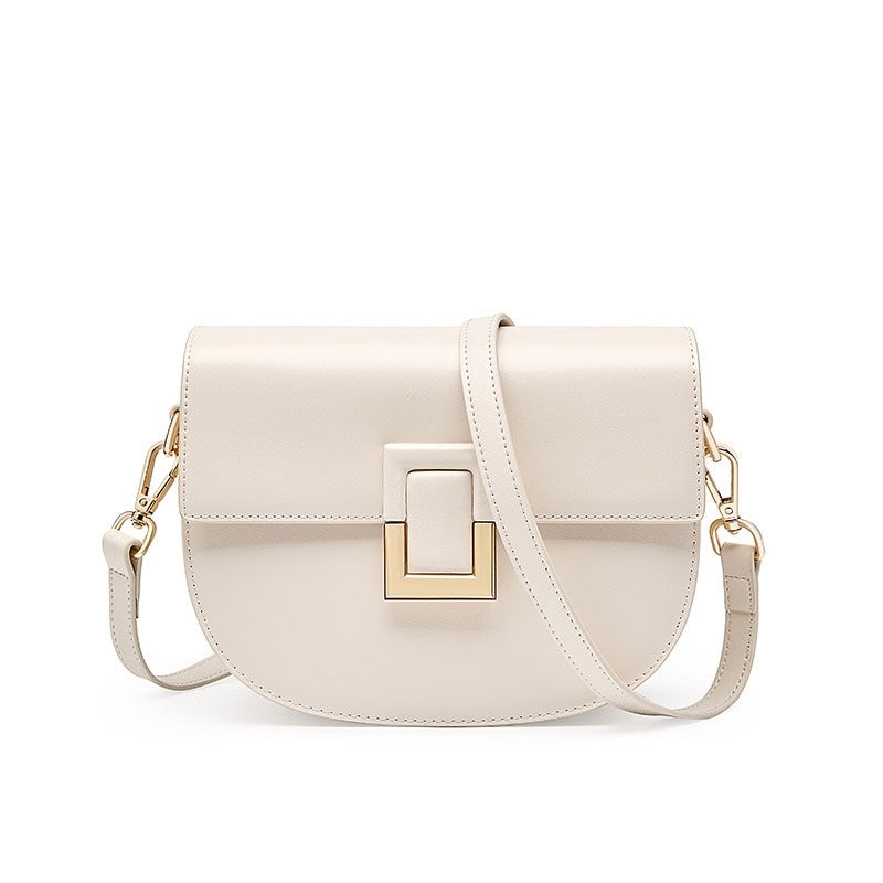 Women’s Genuine Leather Chic Saddle Crossbody Bag