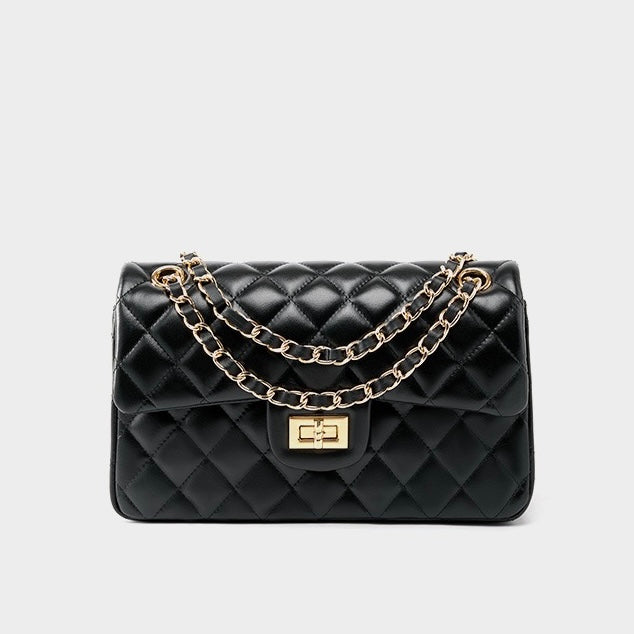 Inspired Quilted Women's Genuine Leather Shoulder Crossbody Bag