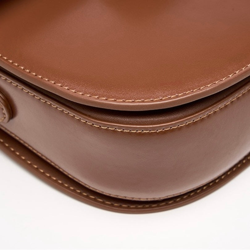 Women’s Genuine Leather Chic Saddle Crossbody Bag