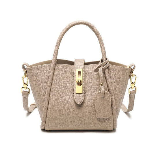 Women’s Genuine Leather Petite Basket Top Handle Bag