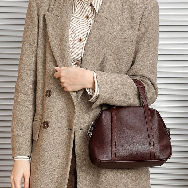 Boston Pillow Bag aus echtem Leder für Damen