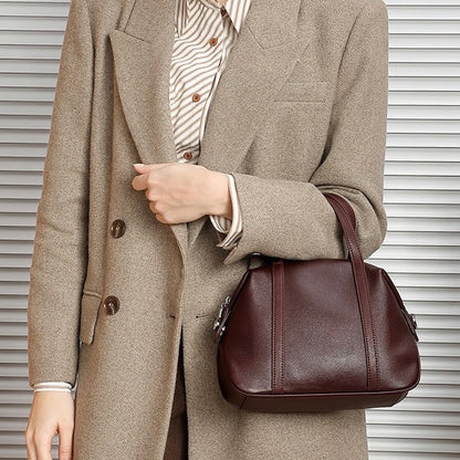 Boston Pillow Bag aus echtem Leder für Damen