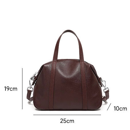 Boston Pillow Bag aus echtem Leder für Damen