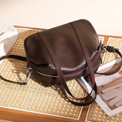 Boston Pillow Bag aus echtem Leder für Damen