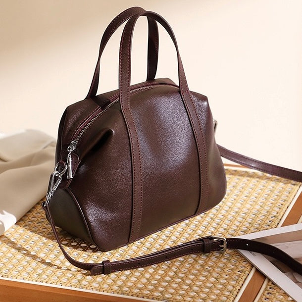Boston Pillow Bag aus echtem Leder für Damen