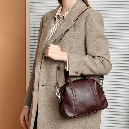 Boston Pillow Bag aus echtem Leder für Damen