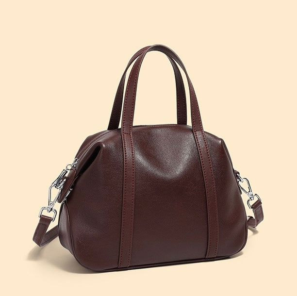 Boston Pillow Bag aus echtem Leder für Damen