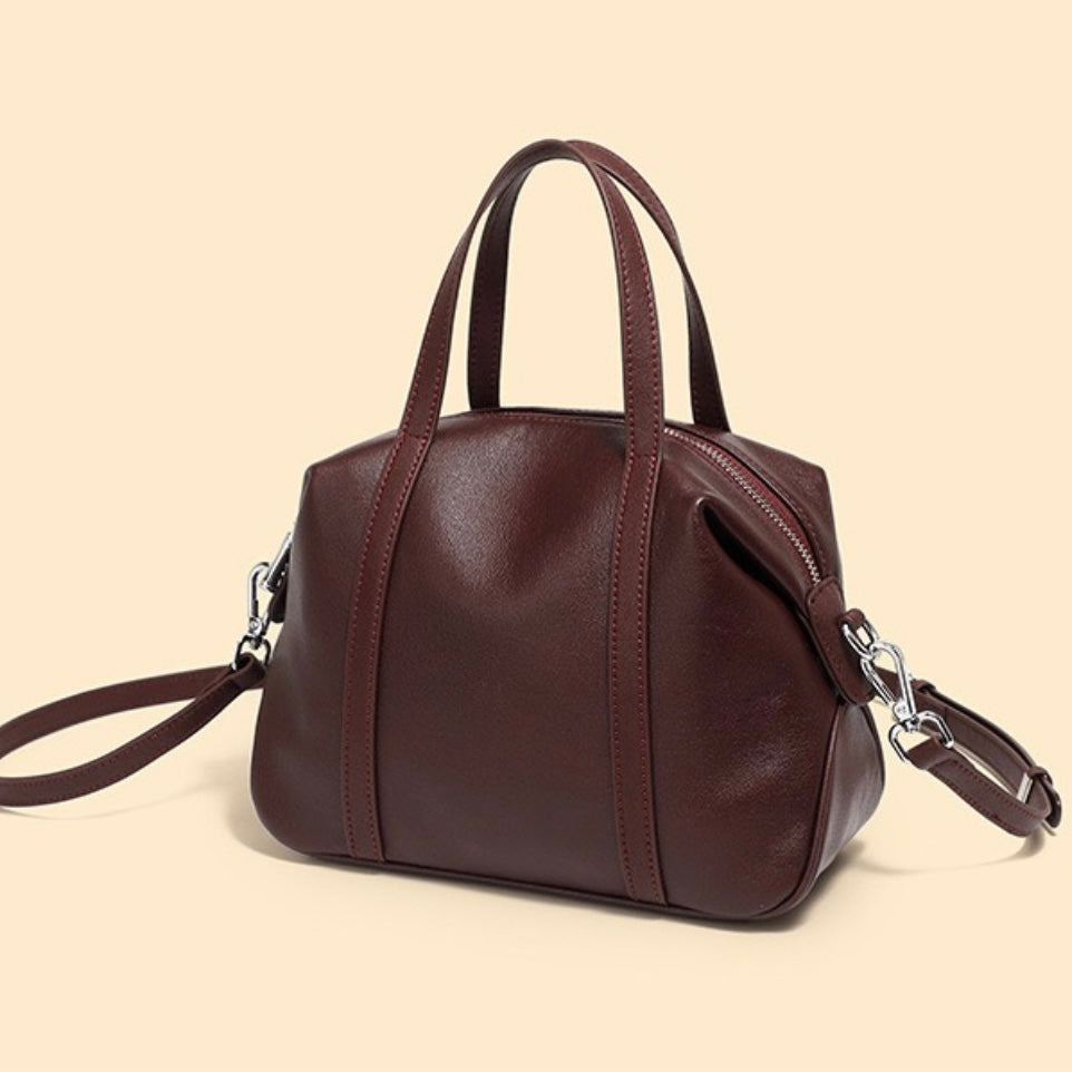 Boston Pillow Bag aus echtem Leder für Damen