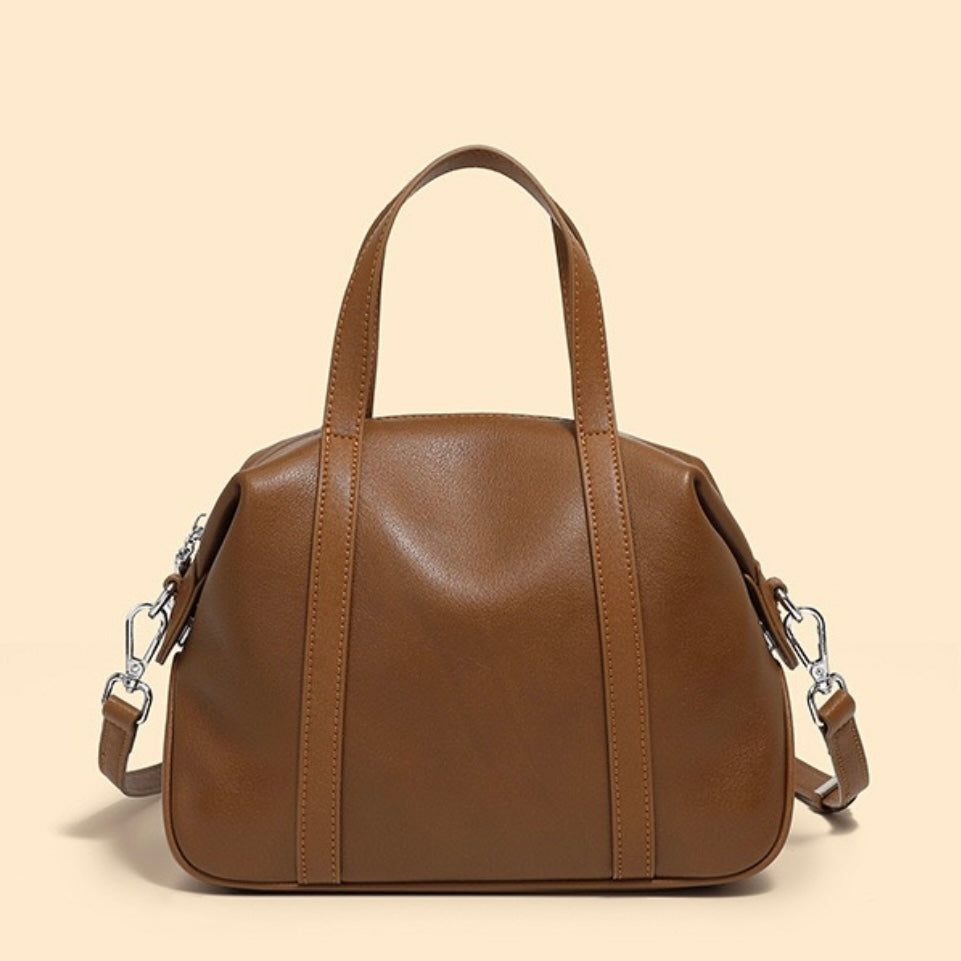Boston Pillow Bag aus echtem Leder für Damen