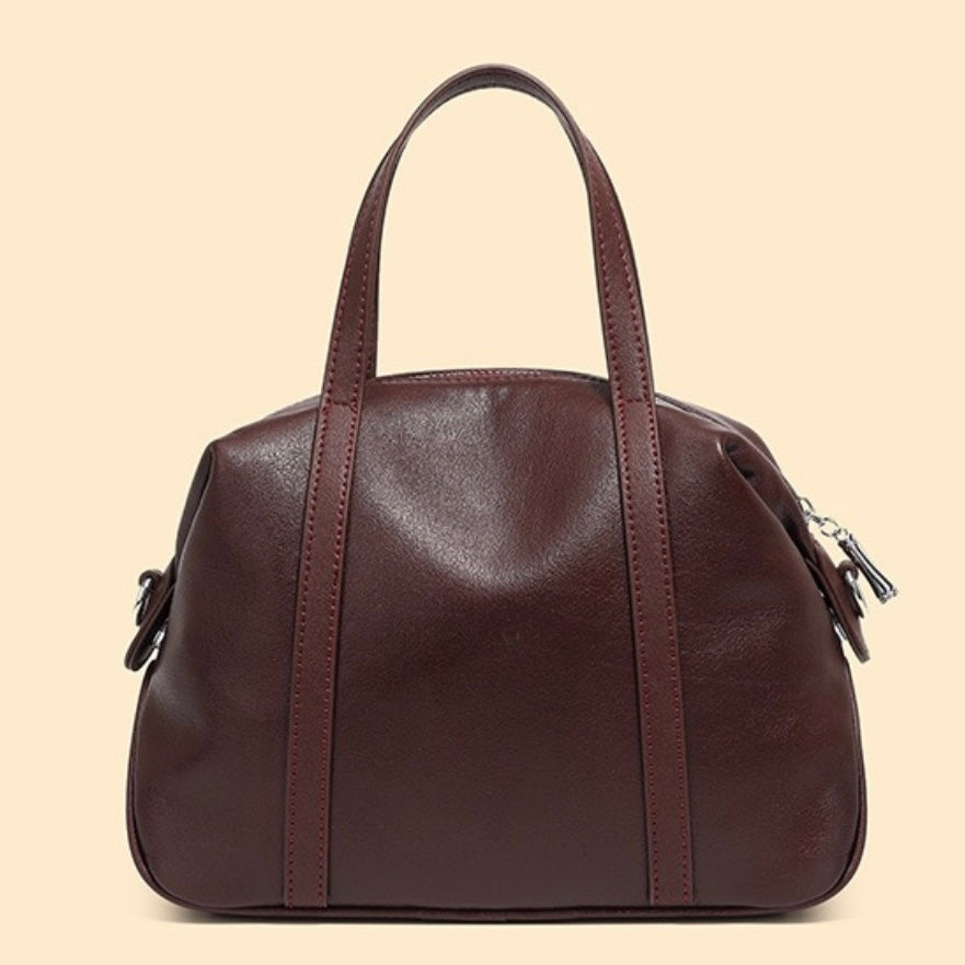 Boston Pillow Bag aus echtem Leder für Damen