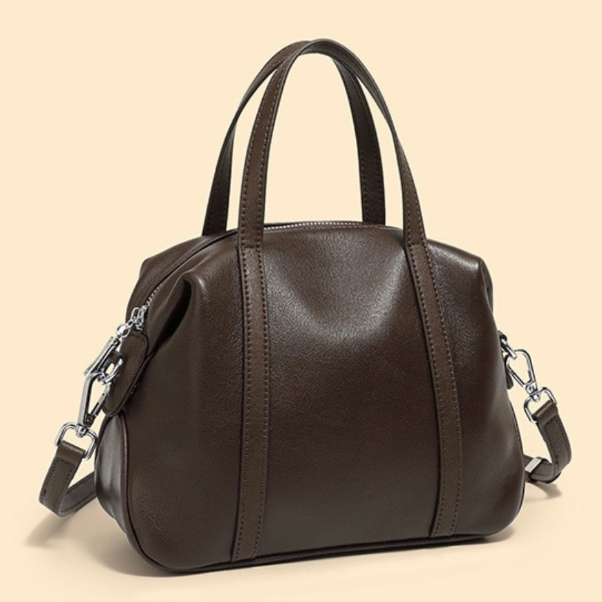 Boston Pillow Bag aus echtem Leder für Damen