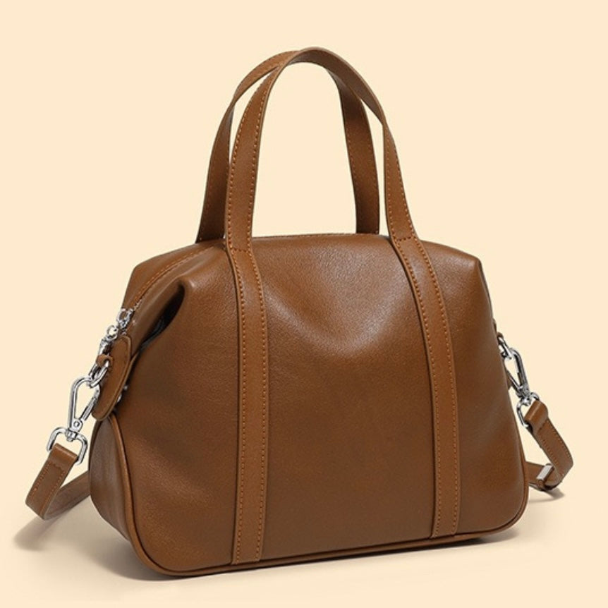Boston Pillow Bag aus echtem Leder für Damen