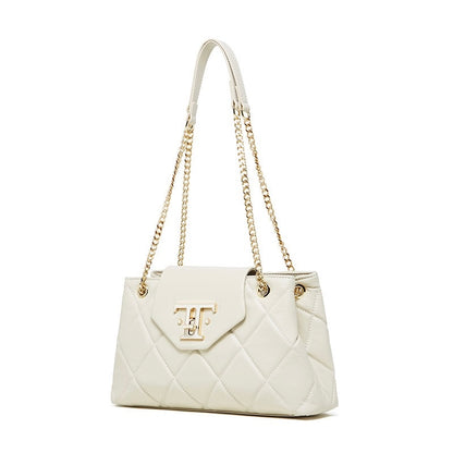 Women’s Genuine Leather Chain Shoulder Crossbody Bag in Commuter Chic Style