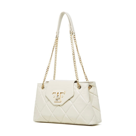 Women’s Genuine Leather Chain Shoulder Crossbody Bag in Commuter Chic Style