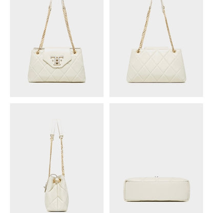 Women’s Genuine Leather Chain Shoulder Crossbody Bag in Commuter Chic Style