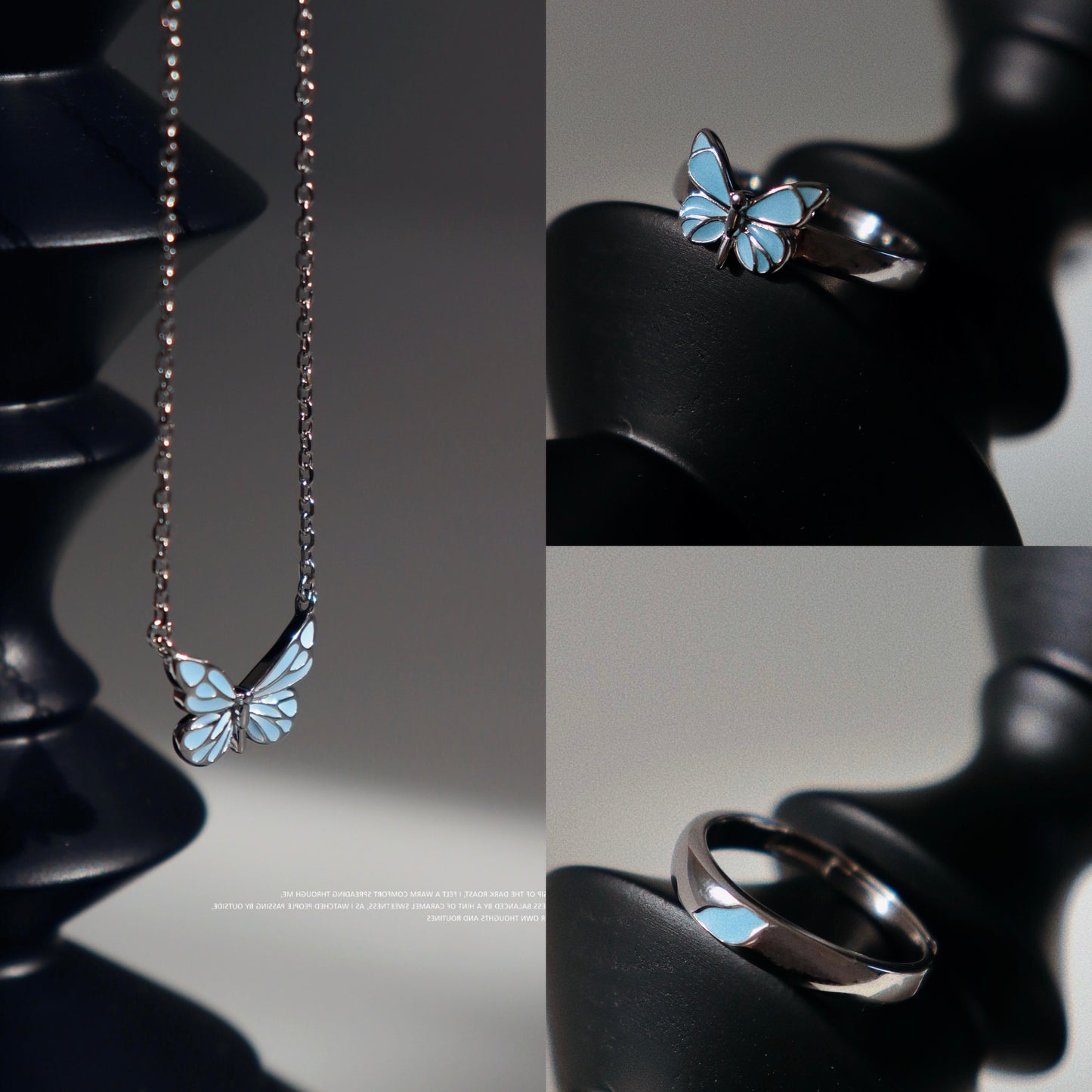 Leuchtendes Traumblaues Schmetterlingsarmband