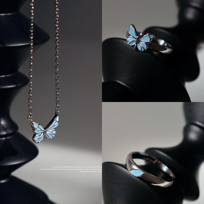 Leuchtendes Traumblaues Schmetterlingsarmband