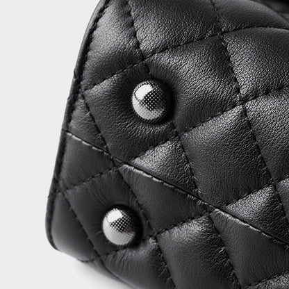 Women’s Premium Top-Grain Leather Chain Shoulder Crossbody Bag in Chic Compact Style