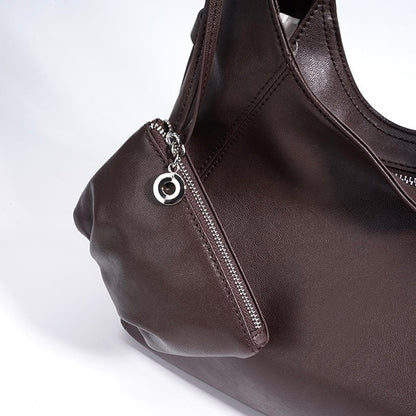 Minimalistische, lässige Umhängetasche aus echtem Leder für Damen