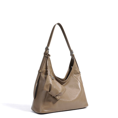 Minimalistische, lässige Umhängetasche aus echtem Leder für Damen
