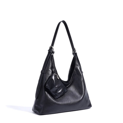 Minimalistische, lässige Umhängetasche aus echtem Leder für Damen