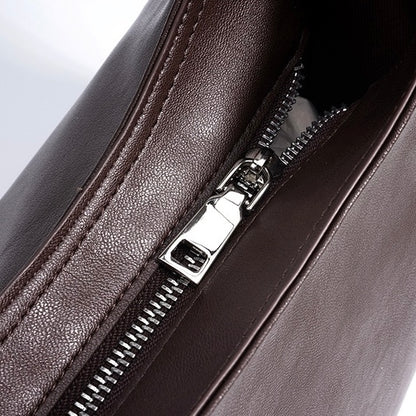 Minimalistische, lässige Umhängetasche aus echtem Leder für Damen