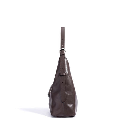Minimalistische, lässige Umhängetasche aus echtem Leder für Damen