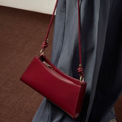 Französisch inspirierte luxuriöse Unterarmtasche aus echtem Leder für Damen
