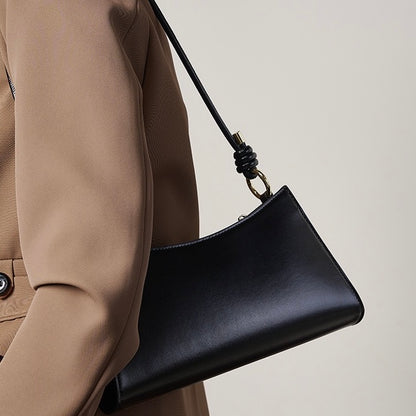 Französisch inspirierte luxuriöse Unterarmtasche aus echtem Leder für Damen