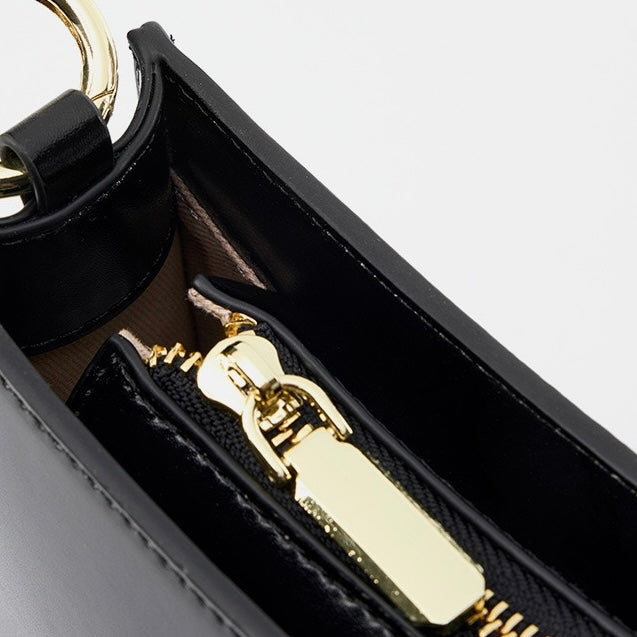 Französisch inspirierte luxuriöse Unterarmtasche aus echtem Leder für Damen
