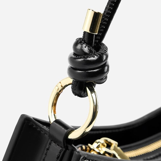 Französisch inspirierte luxuriöse Unterarmtasche aus echtem Leder für Damen