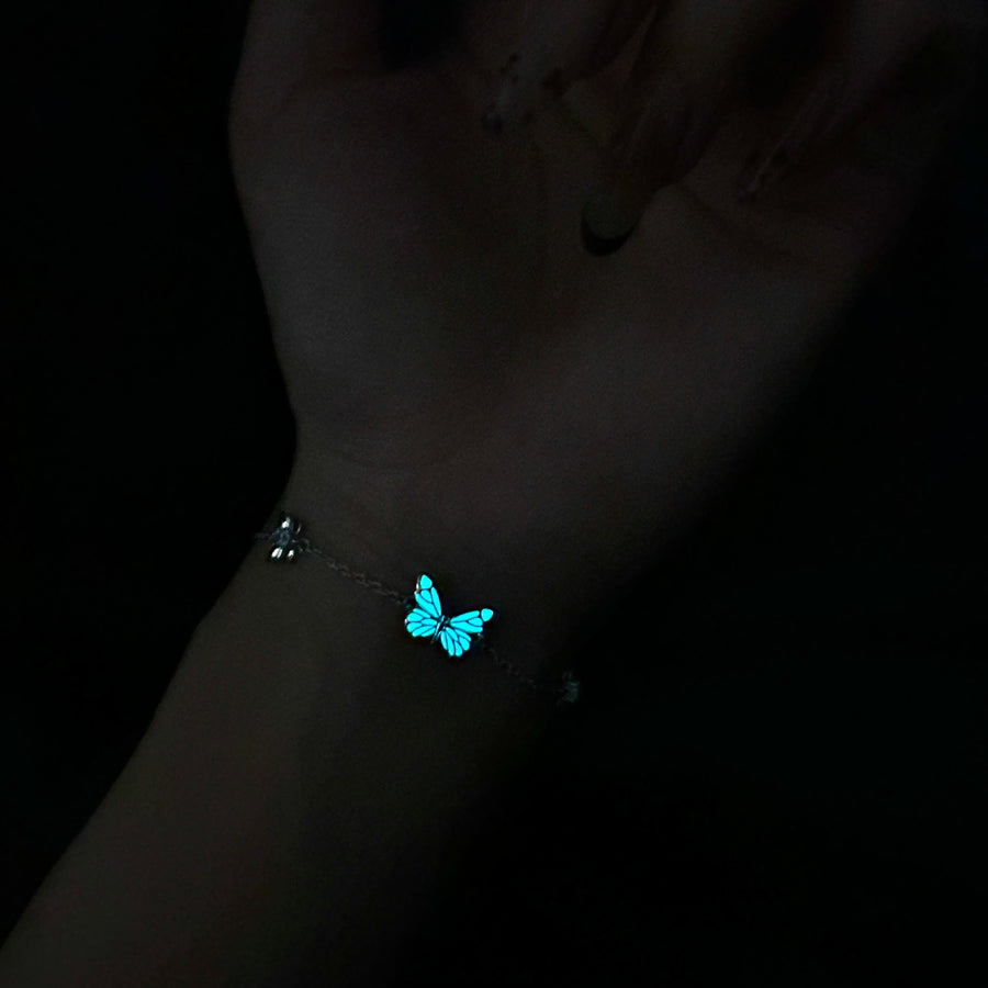 Pulsera Mariposa Azul Sueño Luminoso
