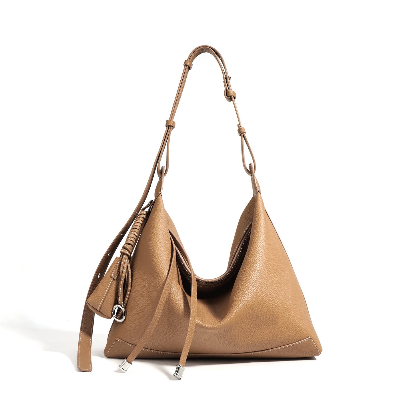 Women's Genuine Leather Minimalist Tote Dumpling Bag Shop Handbag