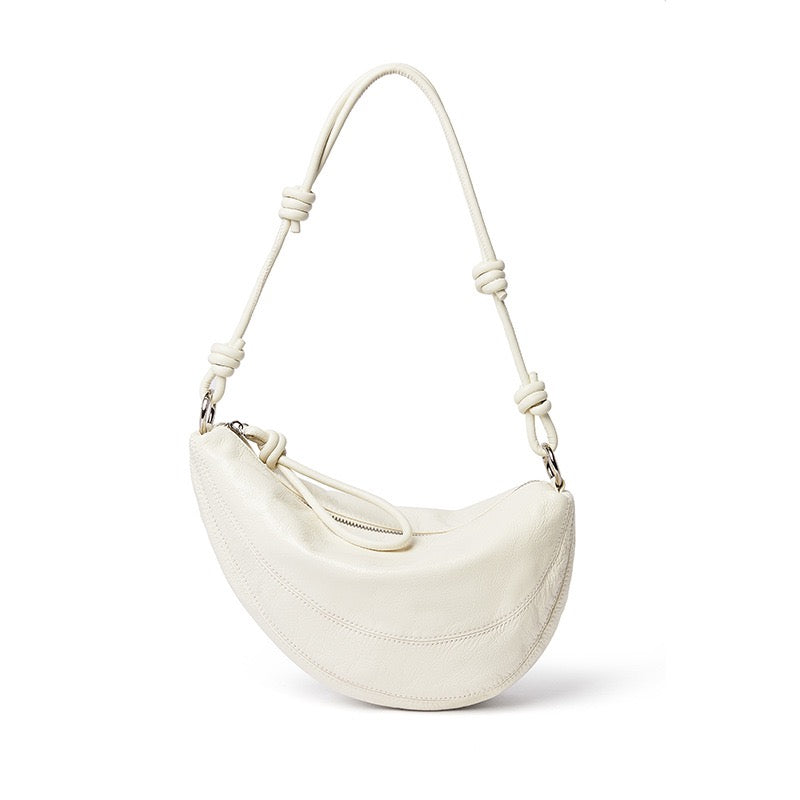 Women’s Genuine Leather Dumpling Saddle Bag