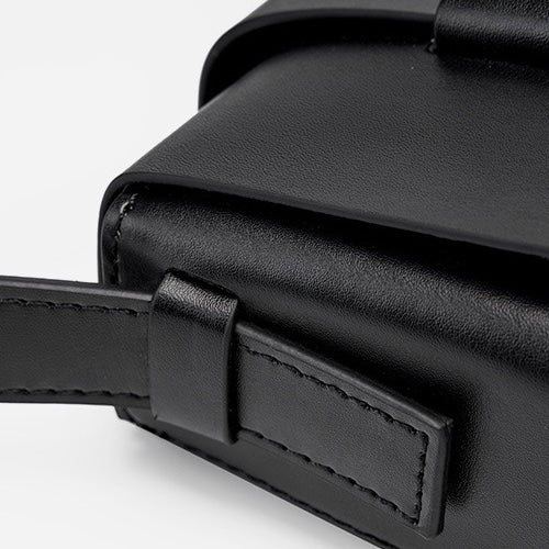 Women’s Genuine Leather Woven Box Crossbody Shoulder Bag in Minimalist Style