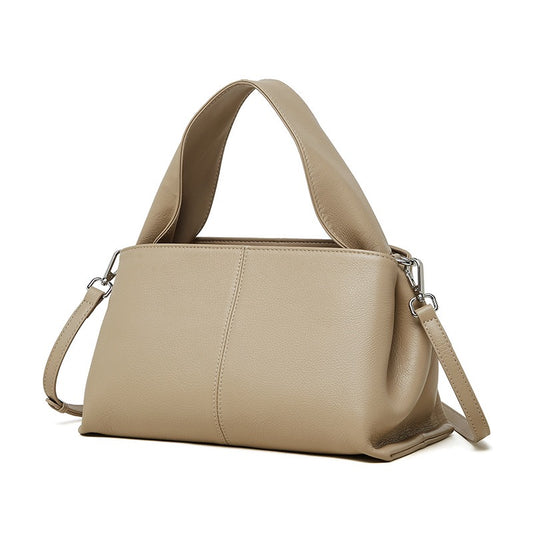 Women’s Genuine Leather Vintage-Style Top-Grain Shoulder Bag in Classic Design