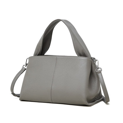 Damen-Umhängetasche aus echtem Leder im Vintage-Stil mit Top-Grain-Effekt im klassischen Design