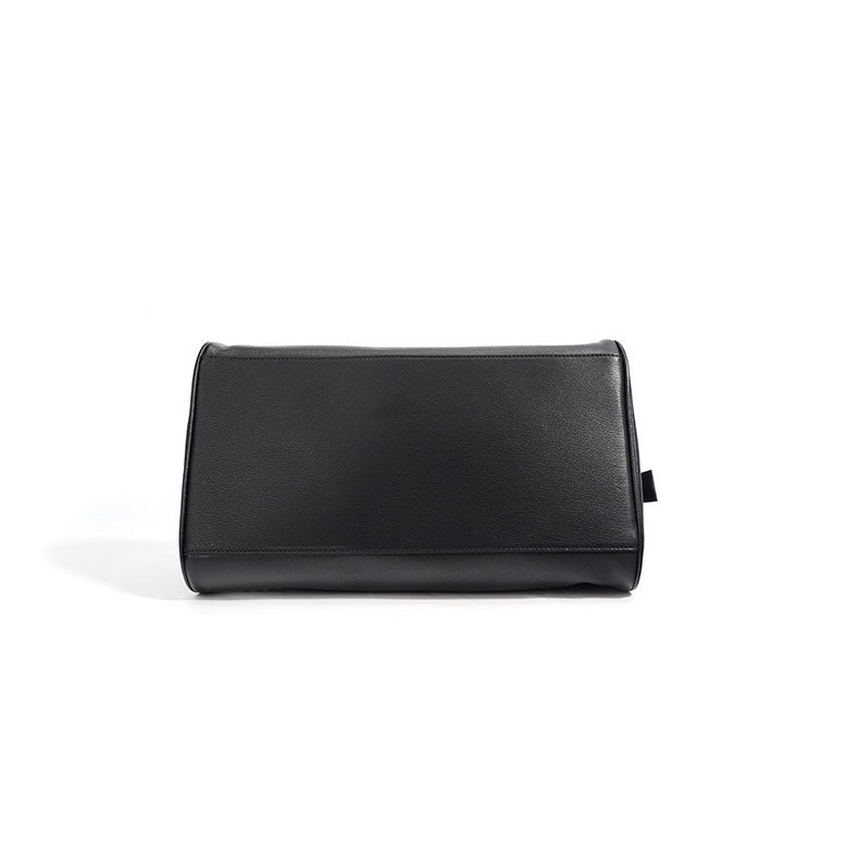 Women’s Genuine Leather Triangle Barrel Shoulder Bag – 2025 Vintage Edition