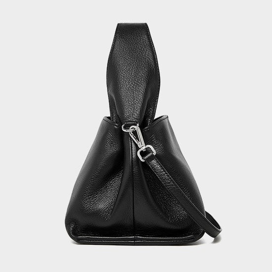 Damen-Umhängetasche aus echtem Leder im Vintage-Stil mit Top-Grain-Effekt im klassischen Design