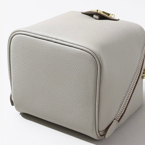 Women's Genuine Leather Square Elephant Bucket Bag