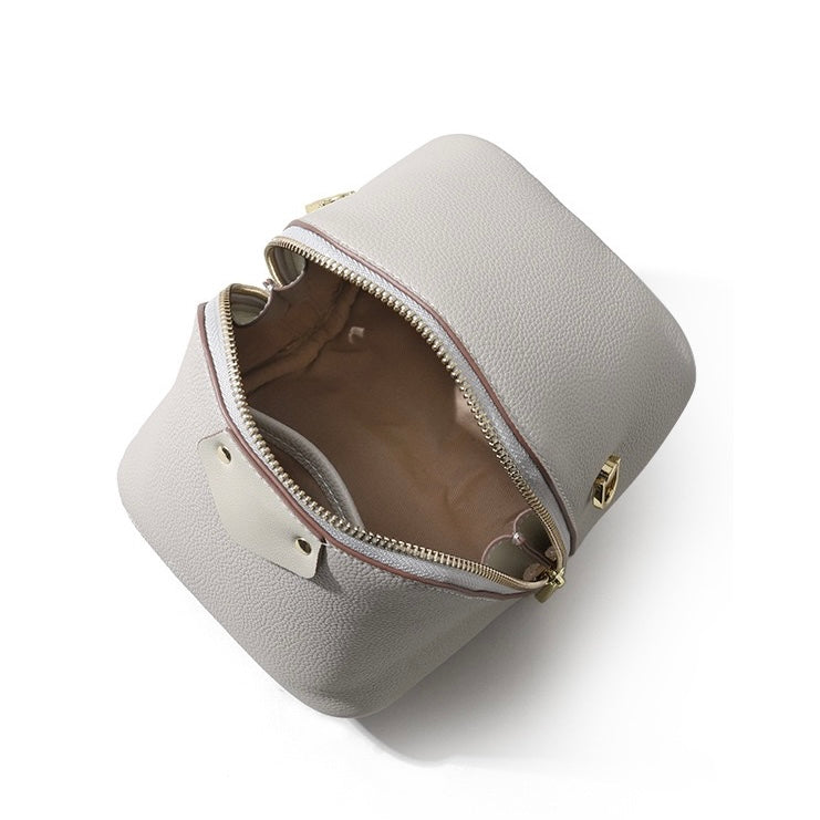 Women's Genuine Leather Square Elephant Bucket Bag