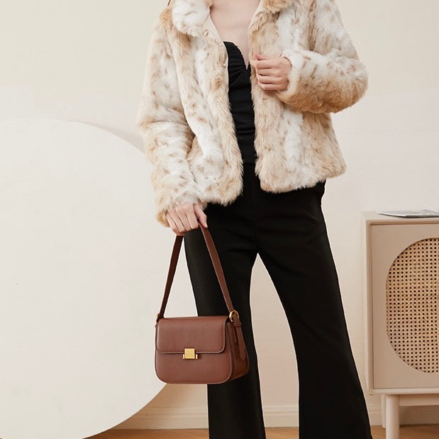 Luxury Minimalist Women's Genuine Leather Shoulder Crossbody Bag
